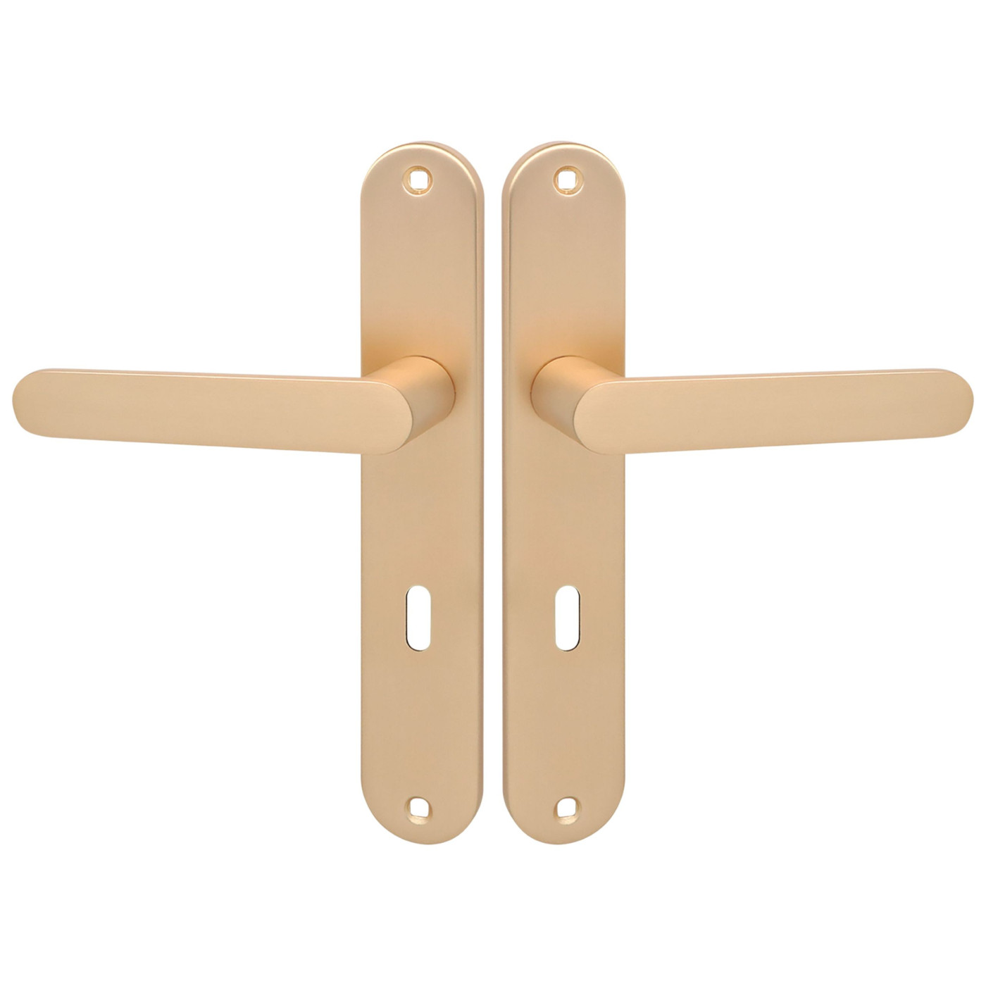 Klamka Wewnętrzna na szyldzie długim na klucz Malaga Złota Kuchinox KMG_G11A