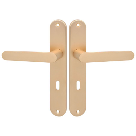 Klamka Wewnętrzna na szyldzie długim na klucz Malaga Złota Kuchinox KMG_G11A