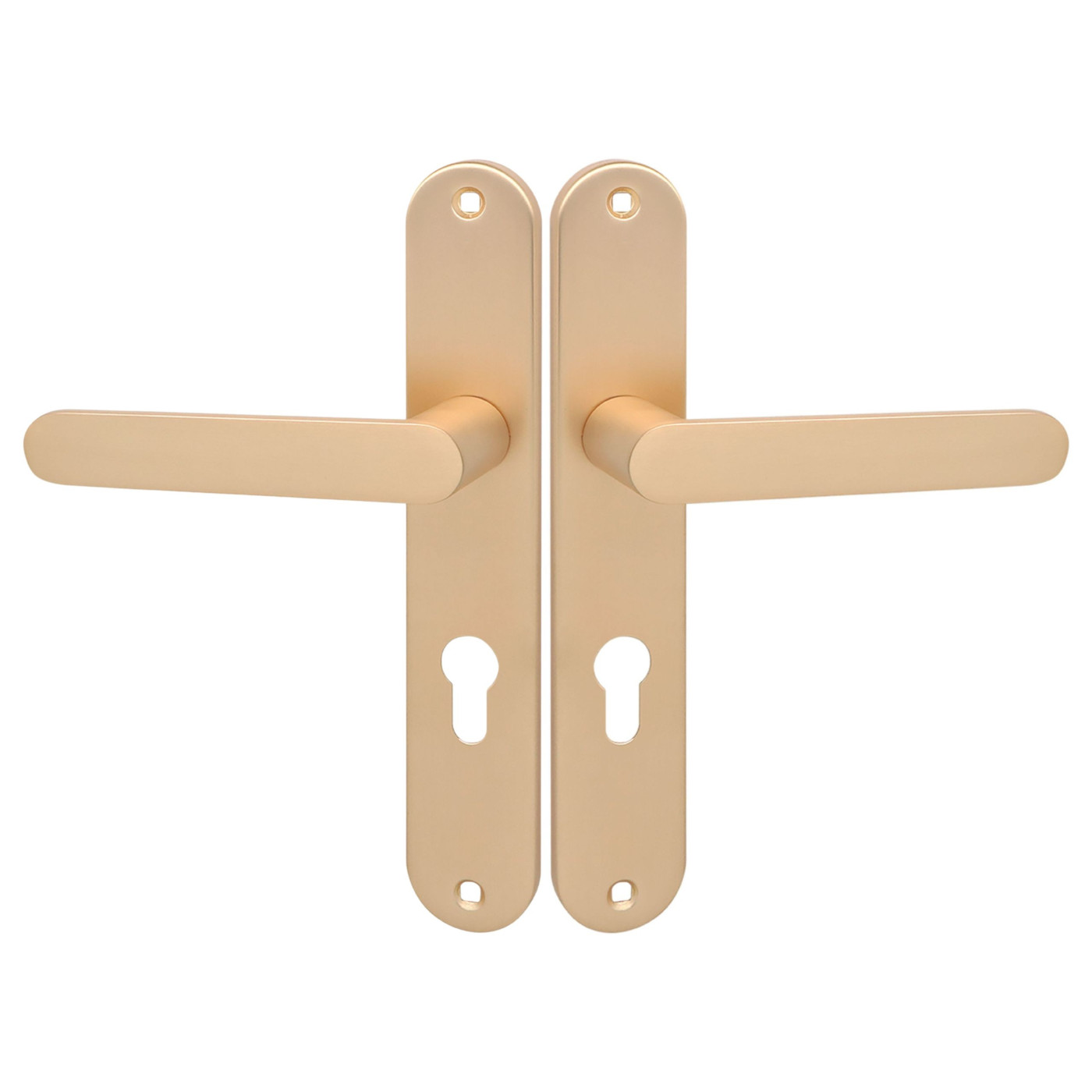 Klamka Wewnętrzna na szyldzie długim na wkładkę Malaga Złota Kuchinox