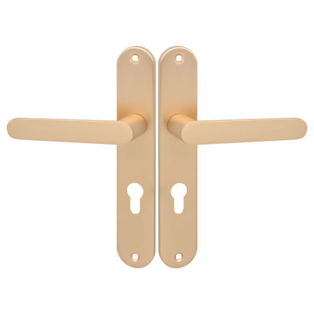 Klamka Wewnętrzna na szyldzie długim na wkładkę Malaga Złota Kuchinox