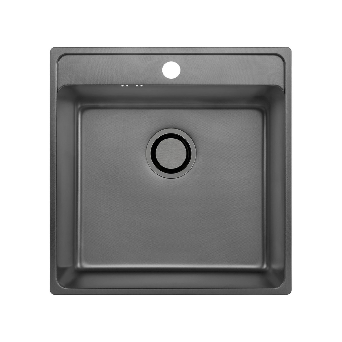 Zlewozmywak Jednokomorowy Zlew Stalowy z Syfonem BESOS Grafit Len