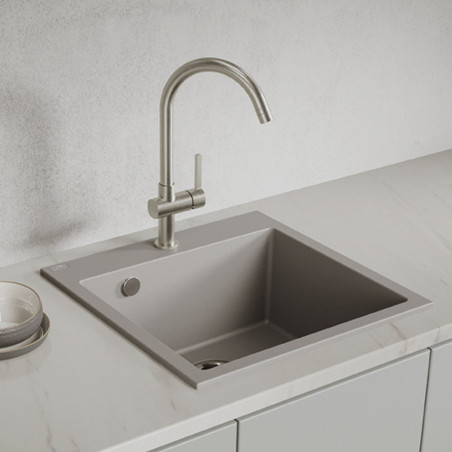 Zlew Zlewozmywak Jednokomorowy Alena Szary Zlew Zlewozmywak Jednokomorowy Alena Szary