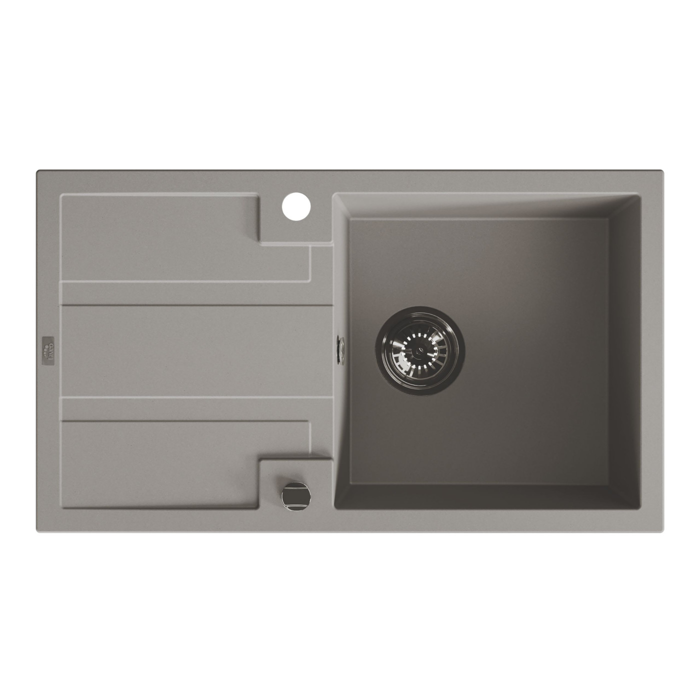 Zlew Zlewozmywak Jednokomorowy Szary z Ociekaczem