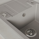 Zlew Zlewozmywak Jednokomorowy Szary z Półociekaczem Barbados Zlew Zlewozmywak Jednokomorowy Szary z Półociekaczem Barbados