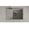 Zlew Zlewozmywak Jednokomorowy Szary z Półociekaczem Barbados Zlew Zlewozmywak Jednokomorowy Szary z Półociekaczem Barbados