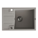 Zlew Zlewozmywak Jednokomorowy Szary z Półociekaczem Barbados Zlew Zlewozmywak Jednokomorowy Szary z Półociekaczem Barbados