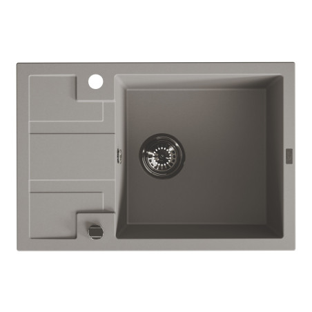 Zlew Zlewozmywak Jednokomorowy Szary z Półociekaczem Barbados Zlew Zlewozmywak Jednokomorowy Szary z Półociekaczem Barbados