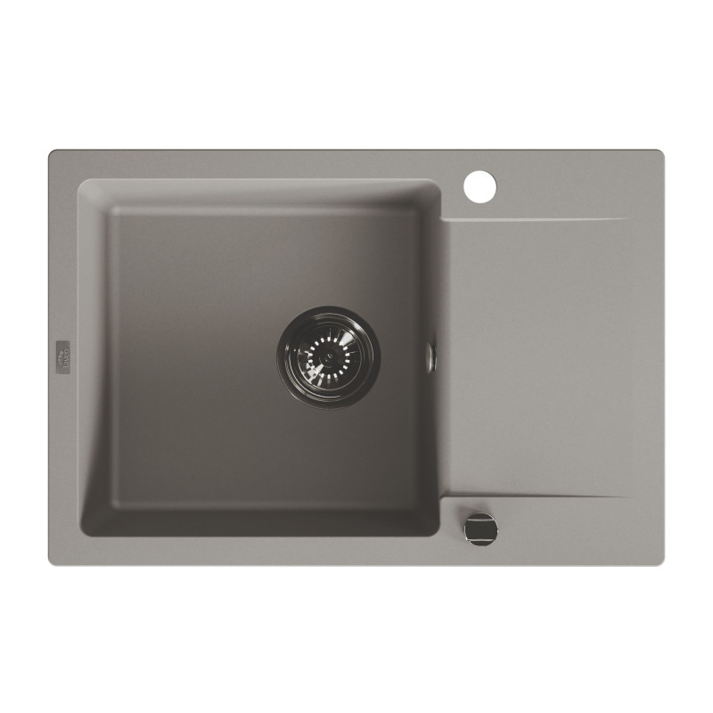 Zlewozmywak Granitowy Jednokomorowy Szary CELEBES