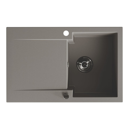 Zlewozmywak Granitowy Z Ociekaczem Chichi Szary 740x480 mm
