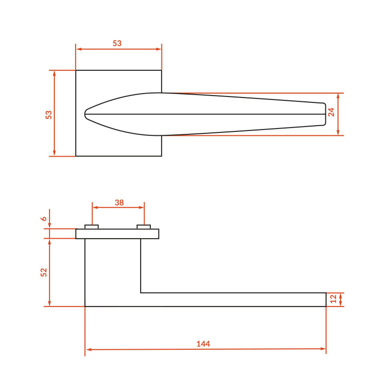 Klamka do Drzwi Wewnętrznych Złota Szczotkowana VERLANO Kuchinox