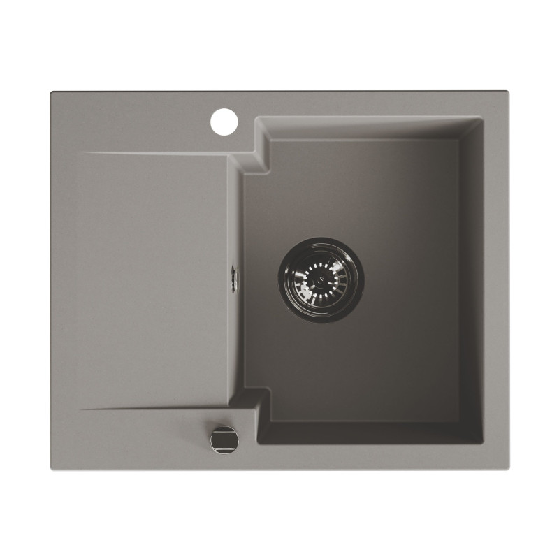 Zlew Zlewozmywak Granitowy Szary 1 komorowy Chichi 580x480 mm Zlew Zlewozmywak Granitowy Szary 1 komorowy Chichi 580x480 mm
