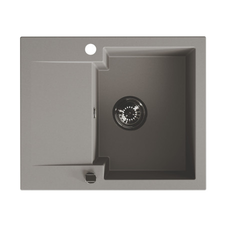 Zlew Zlewozmywak Granitowy Szary 1 komorowy Chichi 580x480 mm