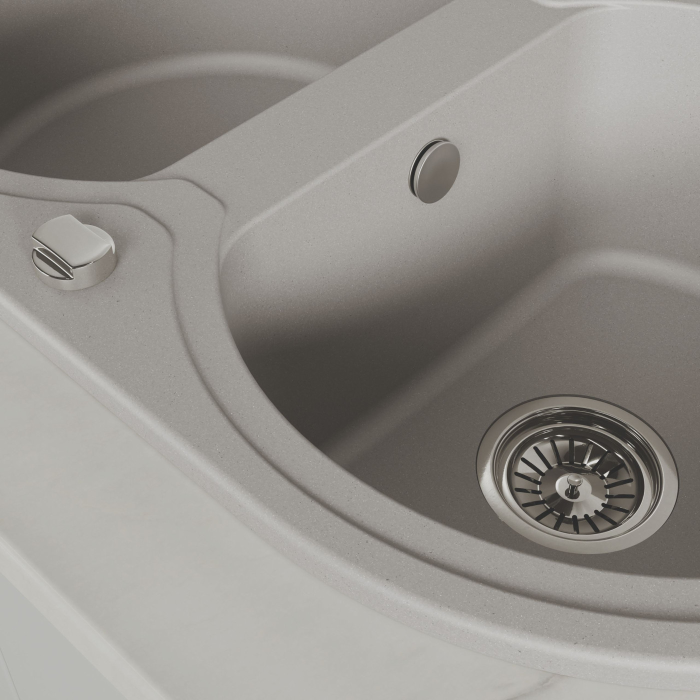 Zlew Zlewozmywak Granitowy Szary 2 Komorowy DAFNE