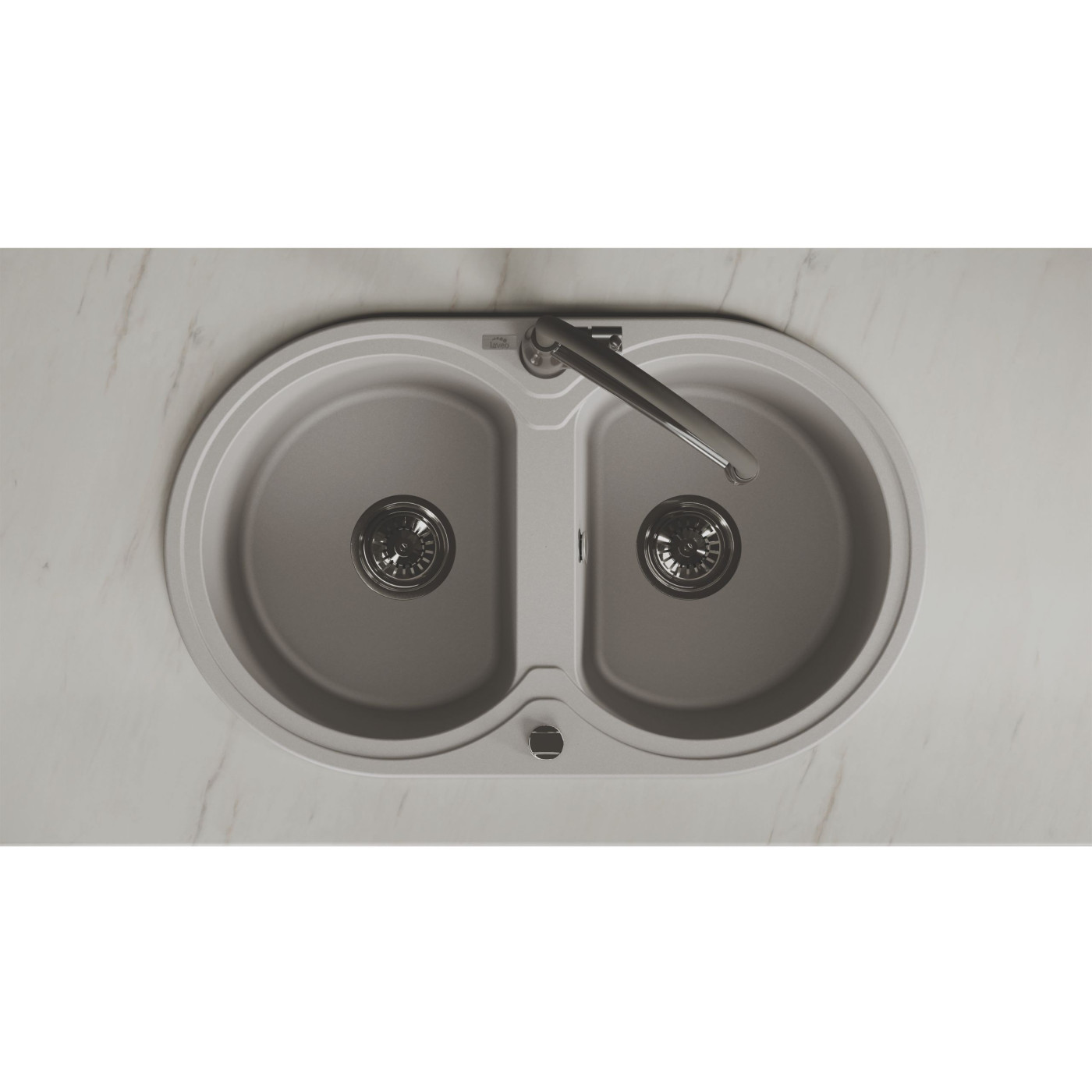 Zlew Zlewozmywak Granitowy Szary 2 Komorowy DAFNE