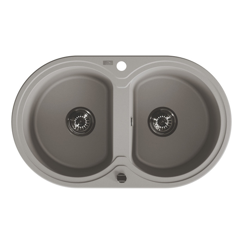 Zlew Zlewozmywak Granitowy Szary 2 Komorowy DAFNE