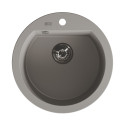 Zlew Zlewozmywak Granitowy Szary Okrągły Dafne