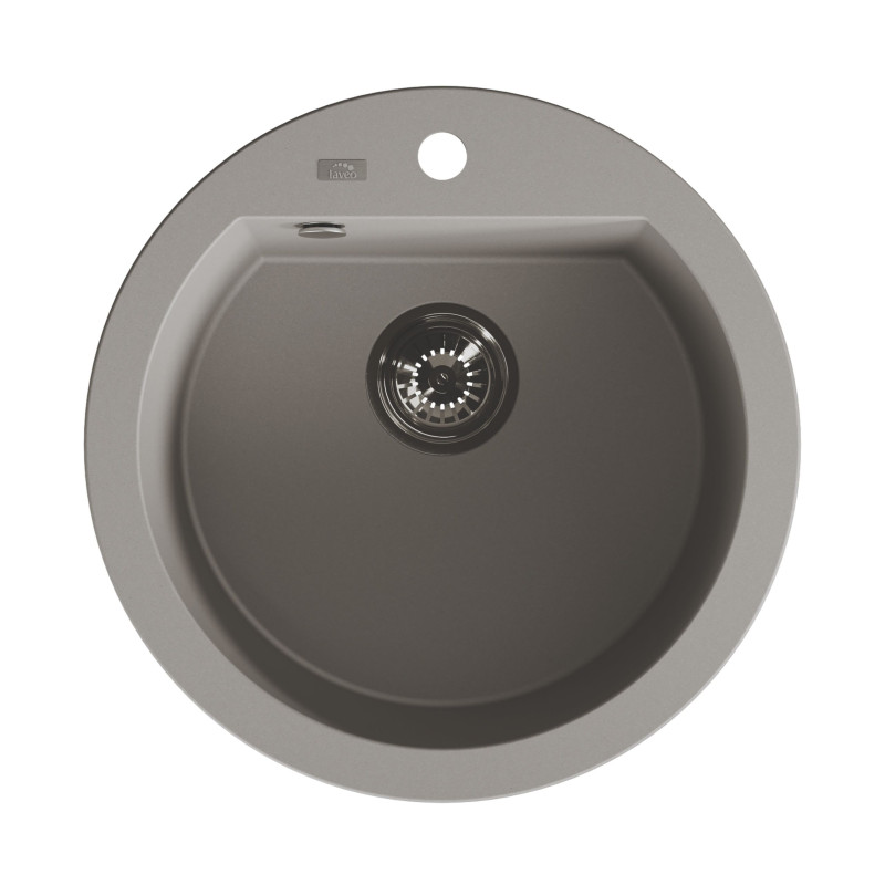 Zlew Zlewozmywak Granitowy Szary Okrągły Dafne