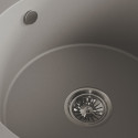 Zlew Zlewozmywak Granitowy Okrągły Szary DAFNE