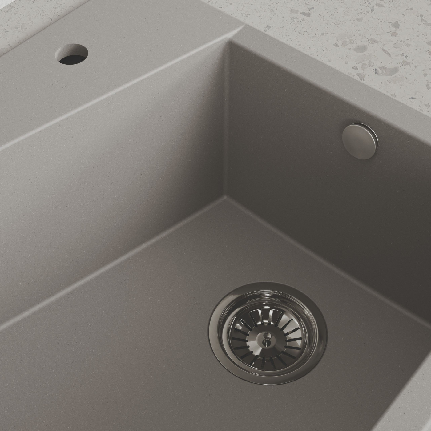 Zlew Zlewozmywak Granitowy Szary GRENADA