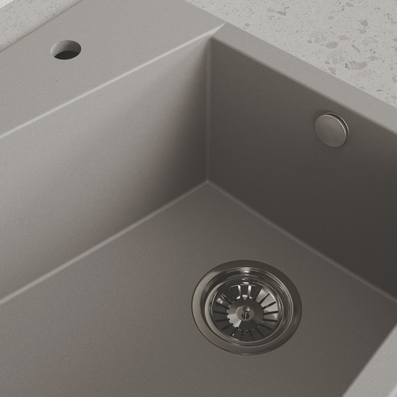 Zlew Zlewozmywak Granitowy Szary GRENADA