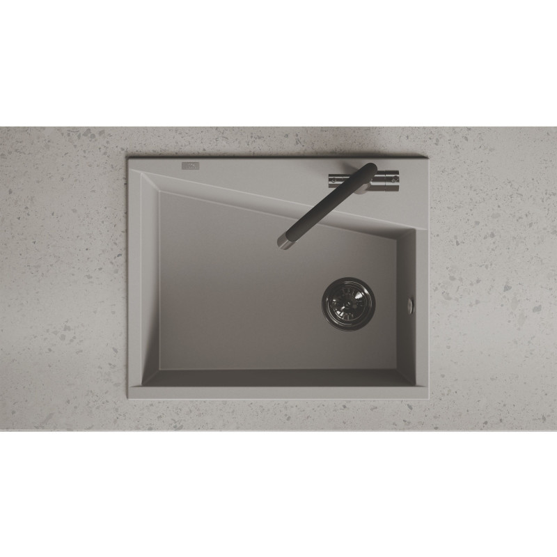 Zlew Zlewozmywak Granitowy Szary GRENADA