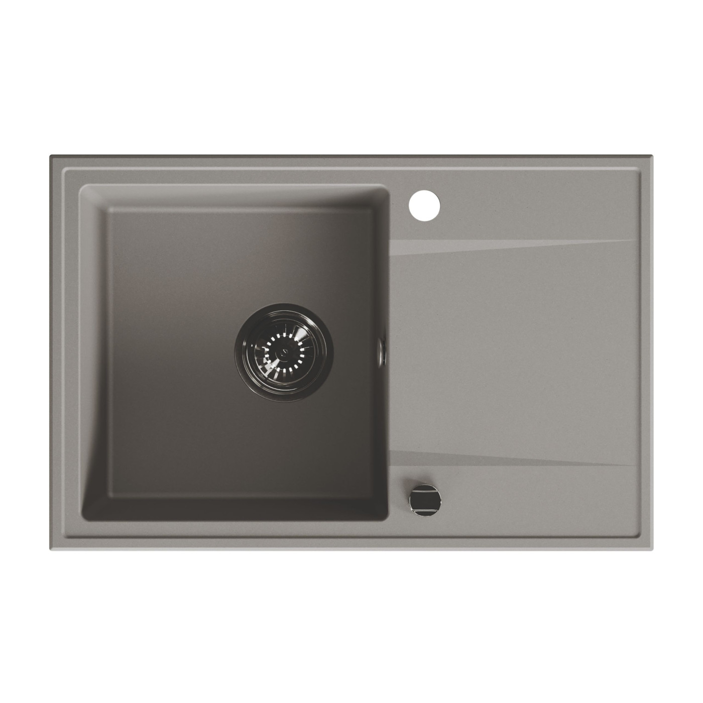 Zlewozmywak Granitowy Jednokomorowy Szary