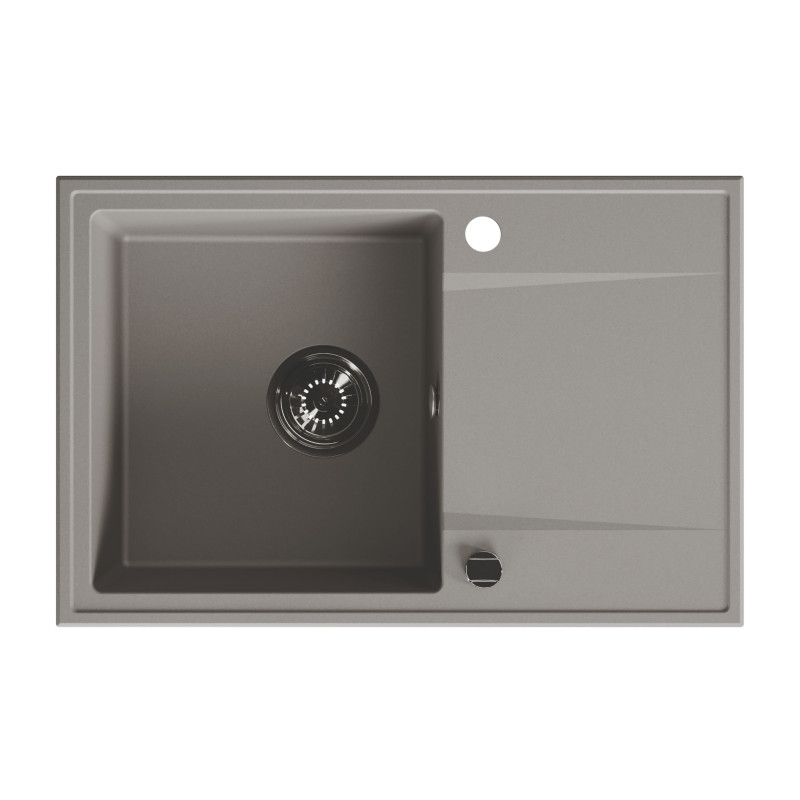 Zlewozmywak Granitowy Jednokomorowy Szary