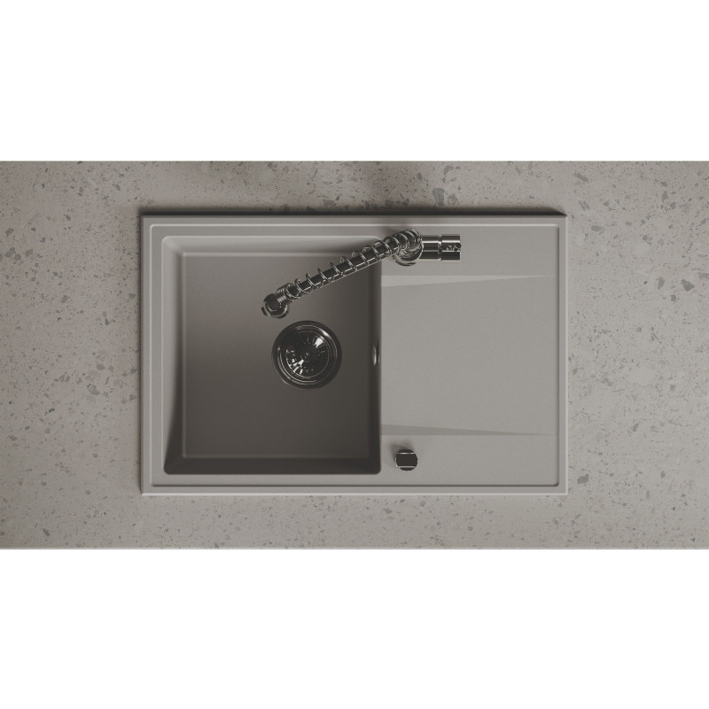 Zlewozmywak Granitowy Jednokomorowy Szary