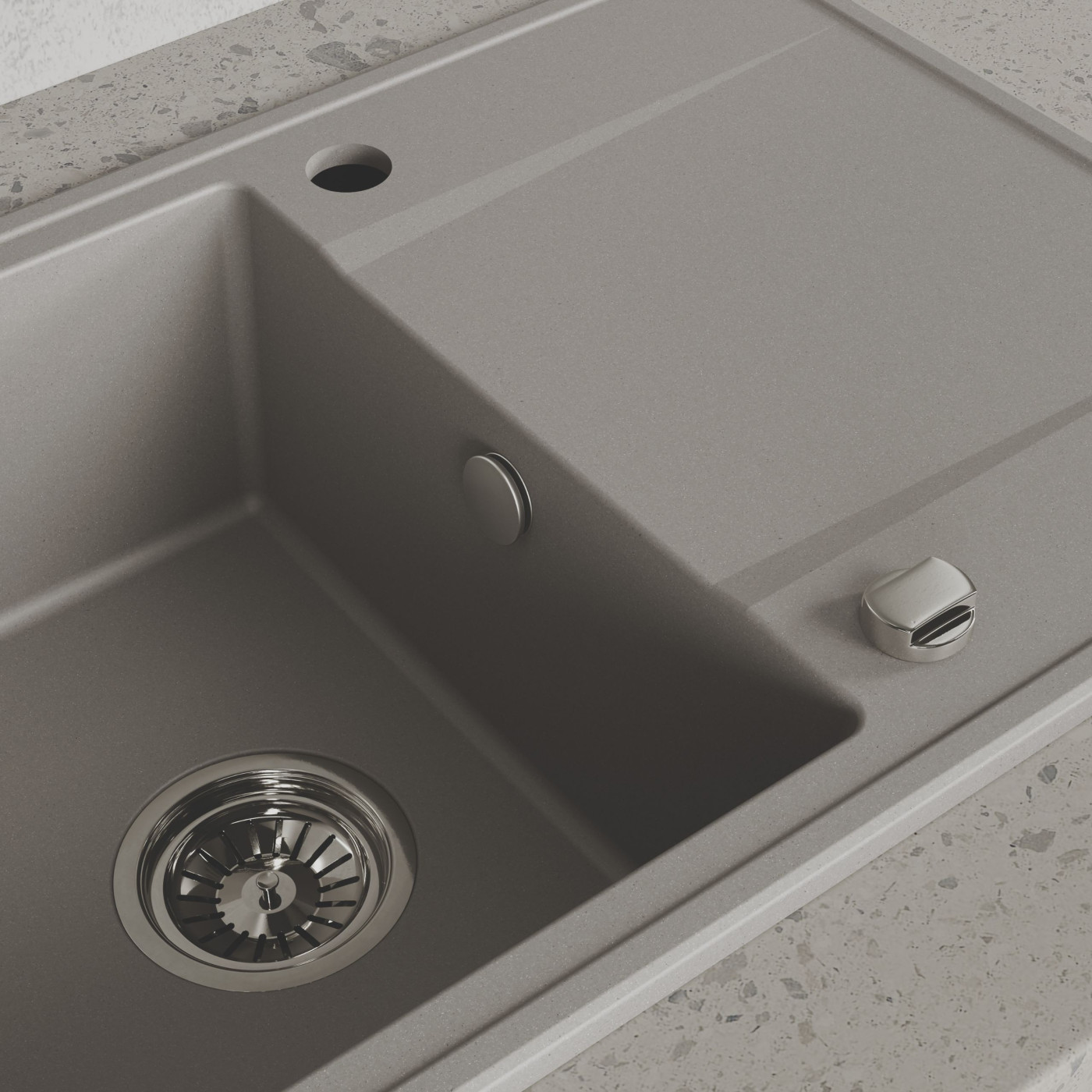 Zlewozmywak Granitowy Jednokomorowy Szary