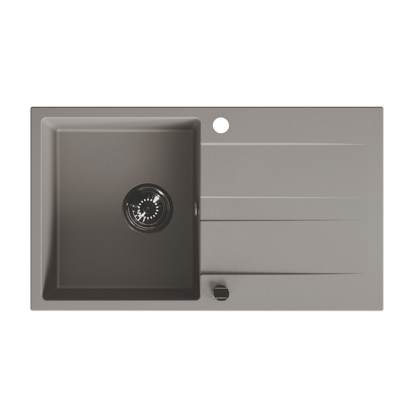 Zlewozmywak Zlew Granitowy Jednokomorowy Szary z Ociekaczem LAUT Zlewozmywak Zlew Granitowy Jednokomorowy Szary z Ociekaczem LAUT