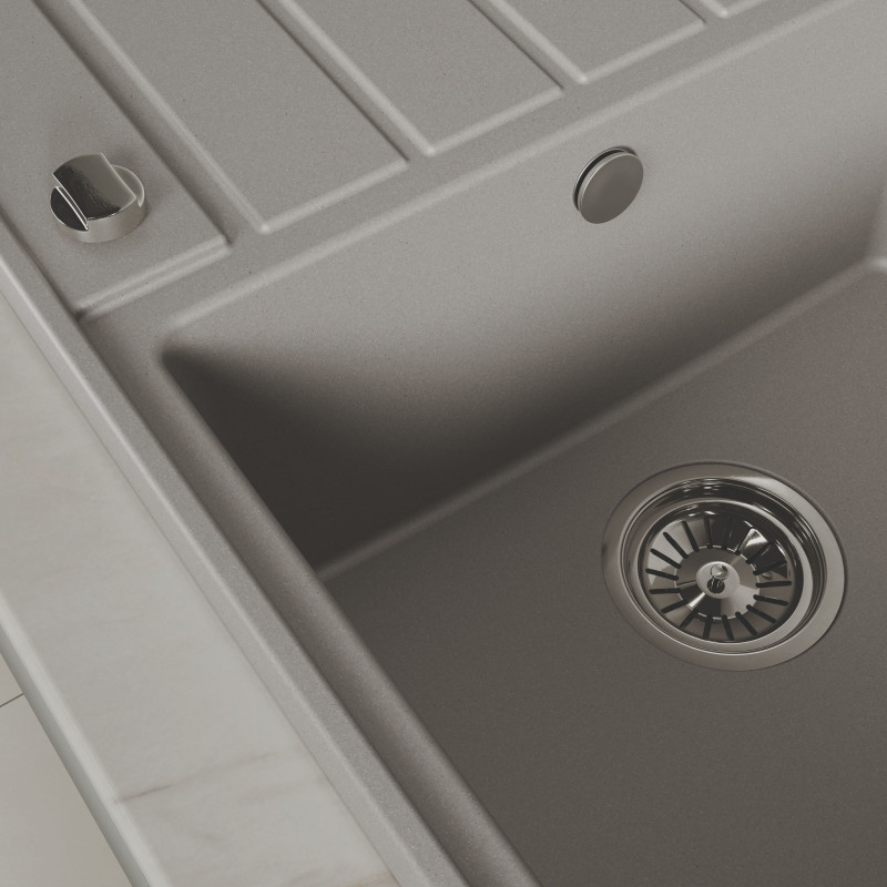 Zlew Zlewozmywak Granitowy Szary Margarita