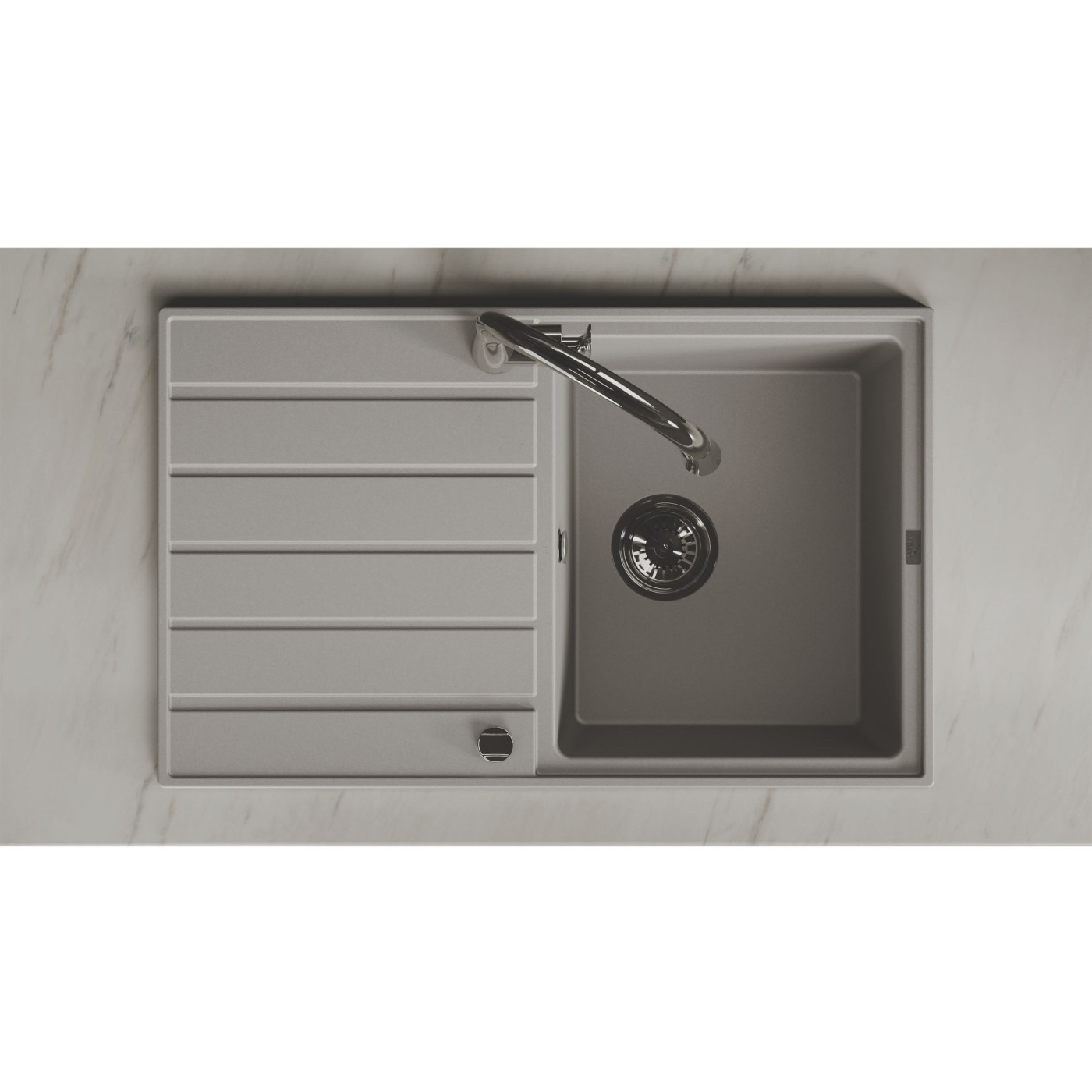 Zlew Zlewozmywak Granitowy Szary Margarita