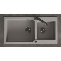 Zlewozmywak Granitowy Dwukomorowy Szary MILOS