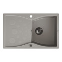 Zlew Zlewozmywak Granitowy Jednokomorowy z ociekaczem 50x80cm syfon Szary MOLOKIN Laveo Zlew Zlewozmywak Granitowy Jednokomorowy z ociekaczem 50x80cm syfon Szary MOLOKIN Laveo