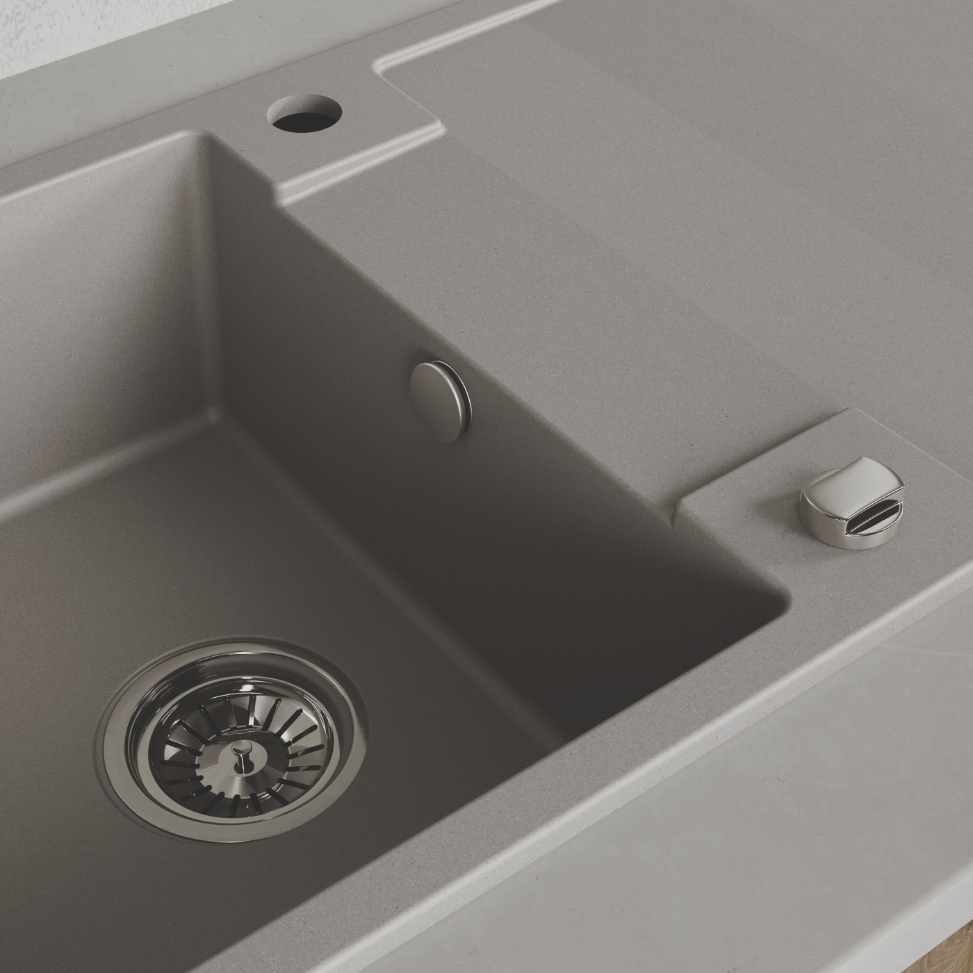 Zlewozmywak Granitowy Jednokomorowy Szary RAB Zlewozmywak Granitowy Jednokomorowy Szary RAB