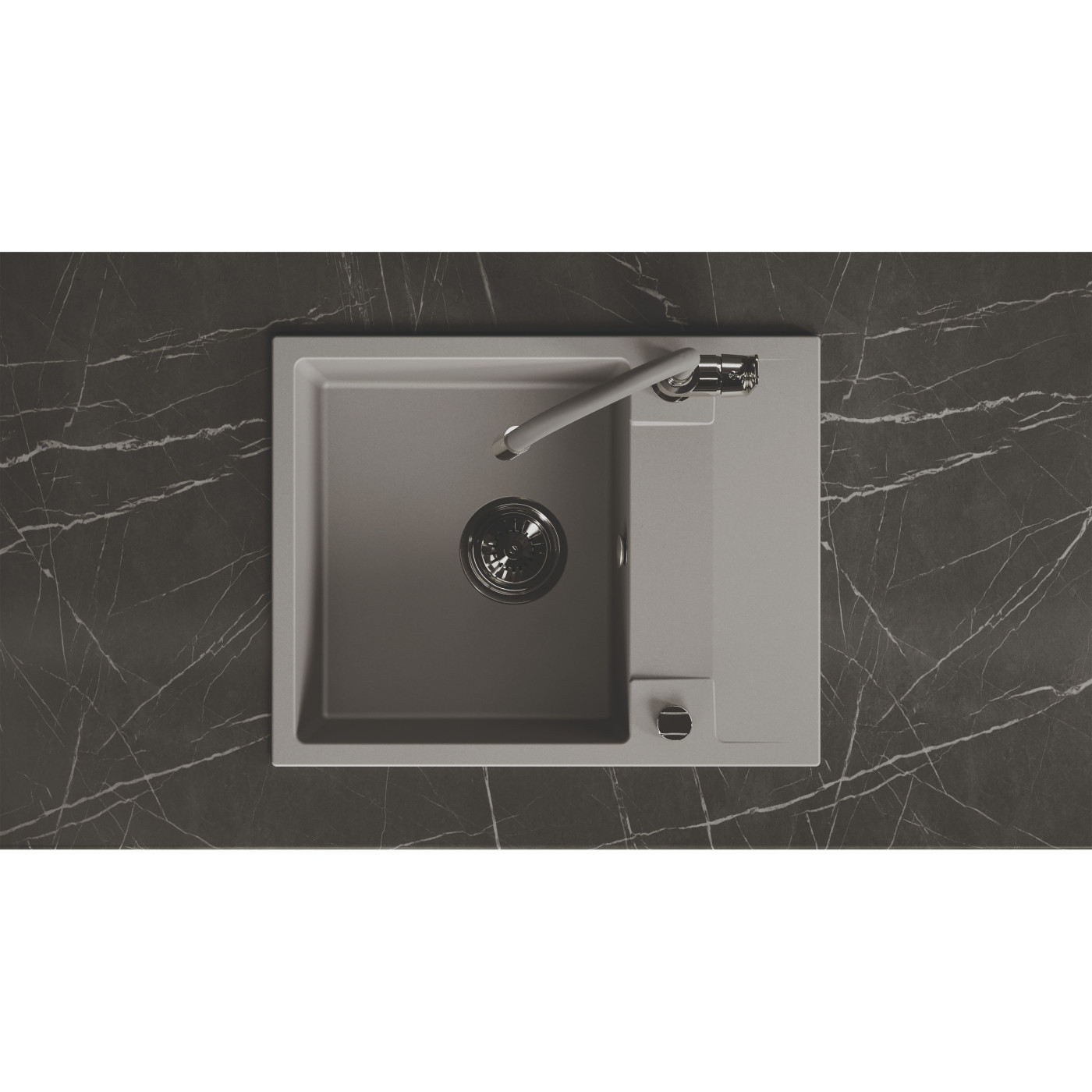 Zlewozmywak Granitowy Jednokomorowy Szary