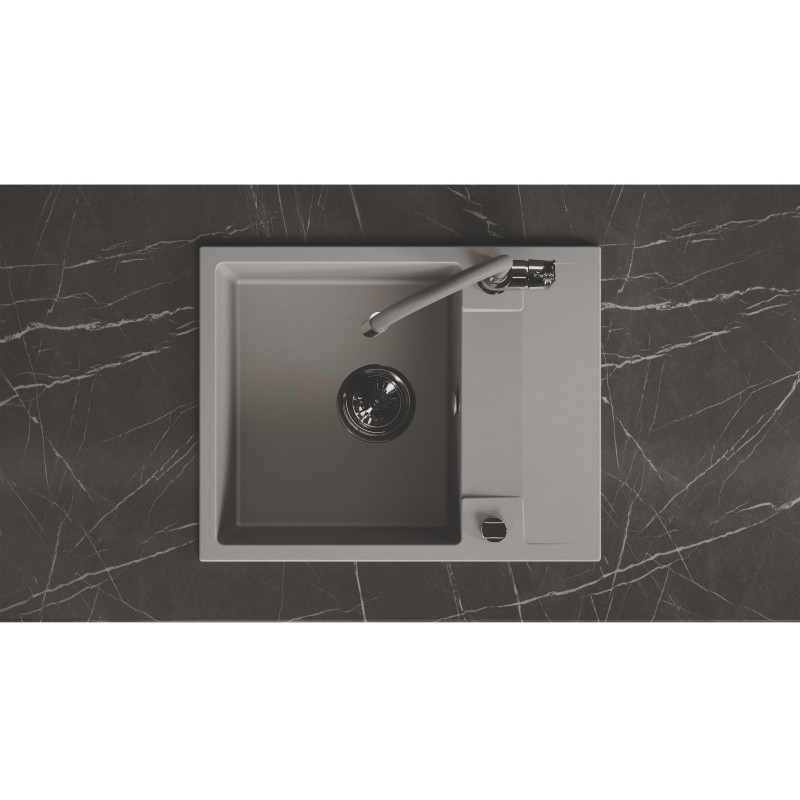 Zlewozmywak Granitowy Jednokomorowy Szary