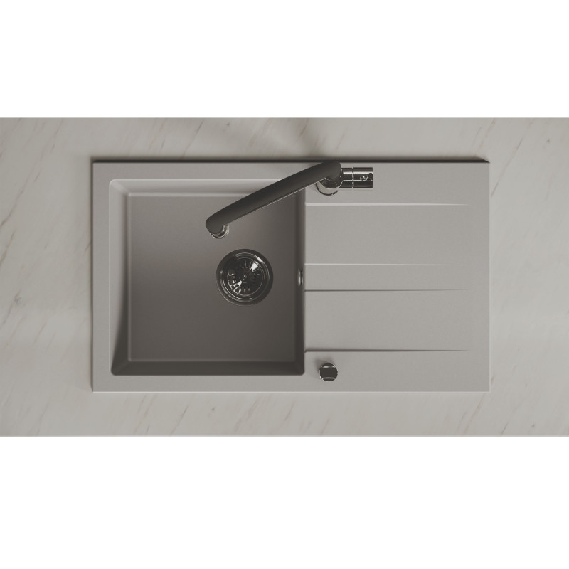 Zlewozmywak Zlew Granitowy z Syfonem Szary