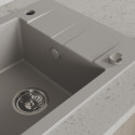 Zlewozmywak Zlew Granitowy z Syfonem Szary