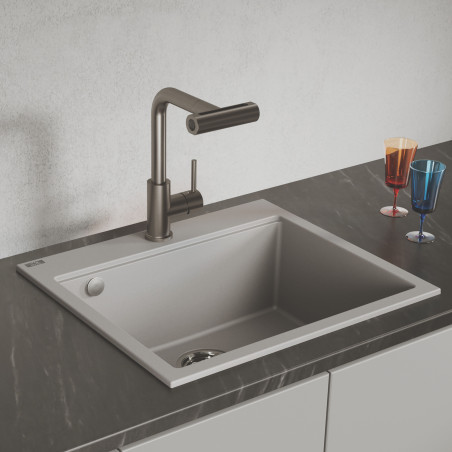 Zlewozmywak Jednokomorowy Granitowy Szary TAU