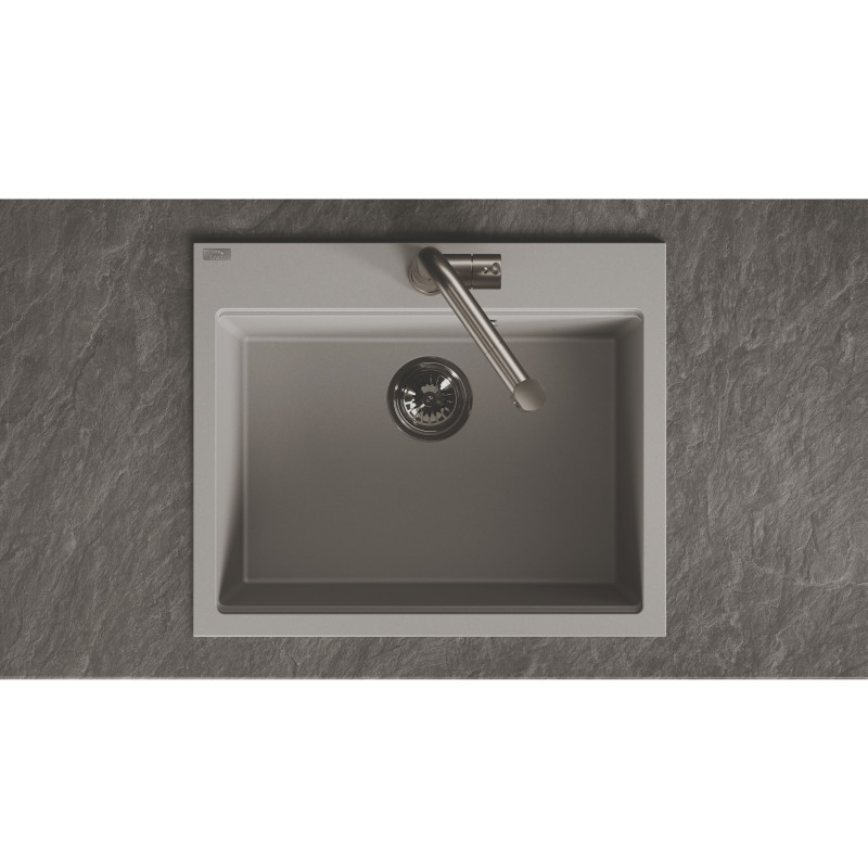 Zlew Zlewozmywak Granitowy Szary TAU Zlew Zlewozmywak Granitowy Szary TAU