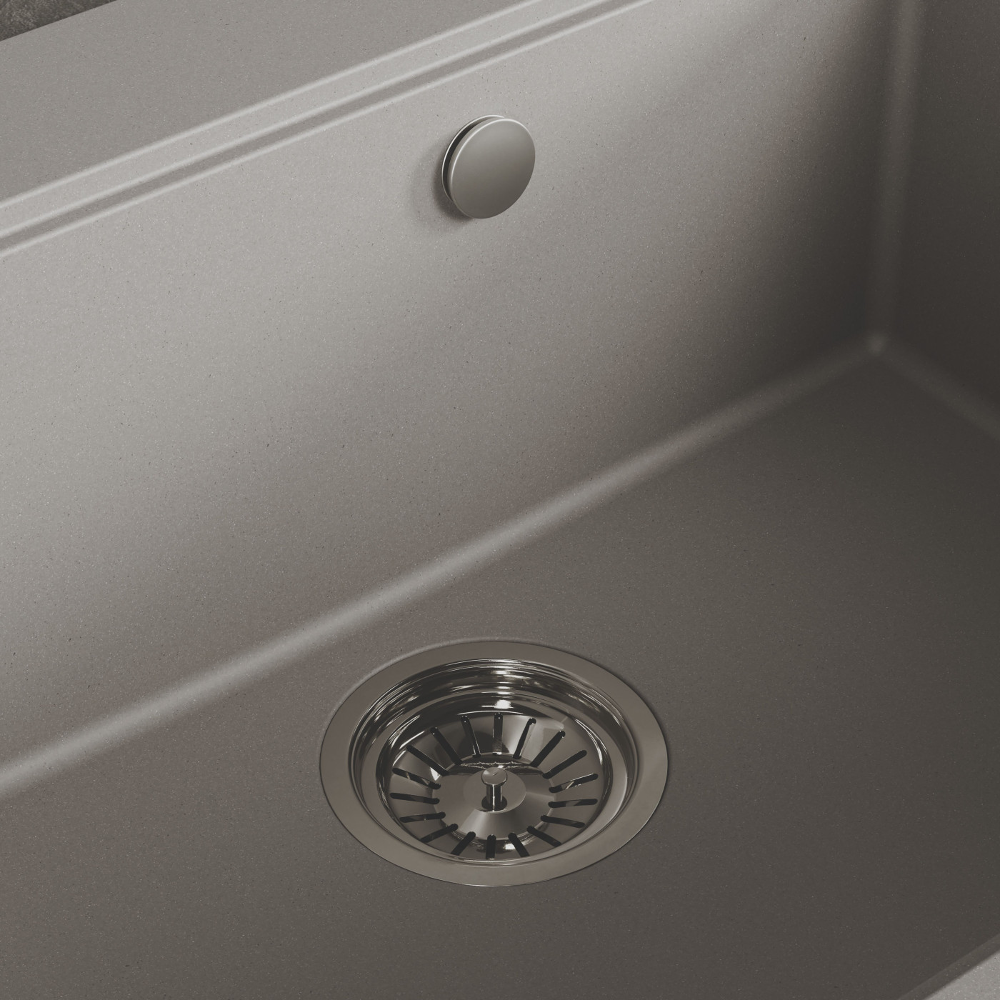 Zlew Zlewozmywak Granitowy Szary TAU Zlew Zlewozmywak Granitowy Szary TAU