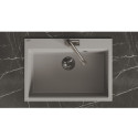 Zlewozmywak Granitowy 1 komorowy 50x70cm z syfonem Szary TAU Laveo