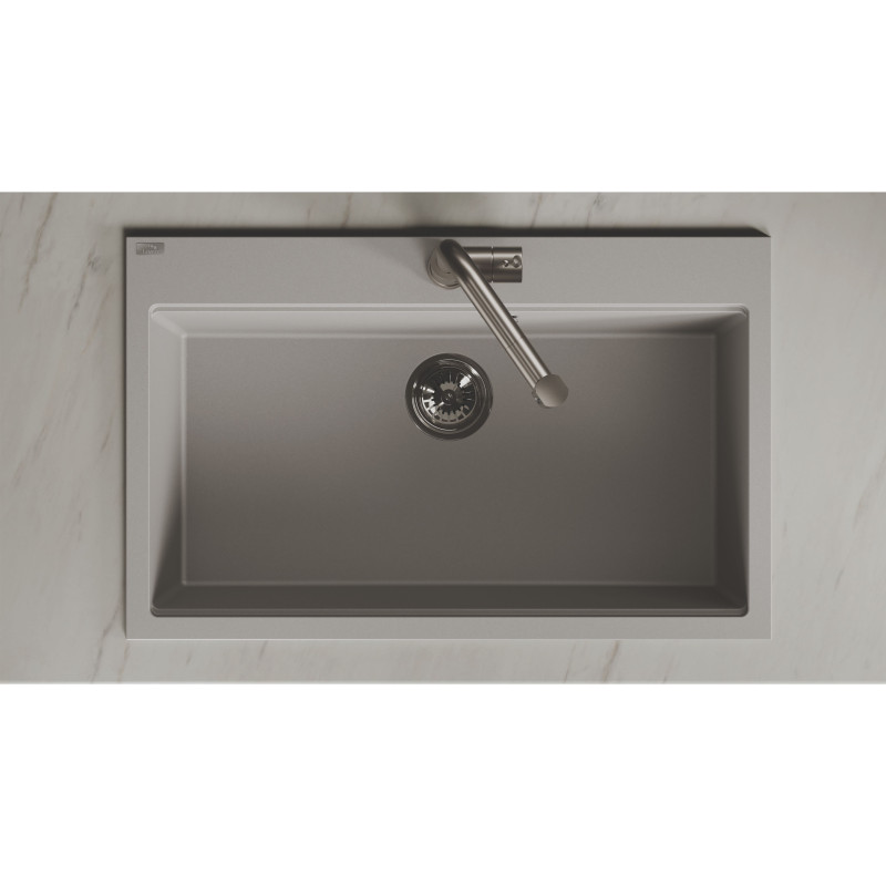 Zlew Zlewozmywak Granitowy Szary TAU Zlew Zlewozmywak Granitowy Szary TAU