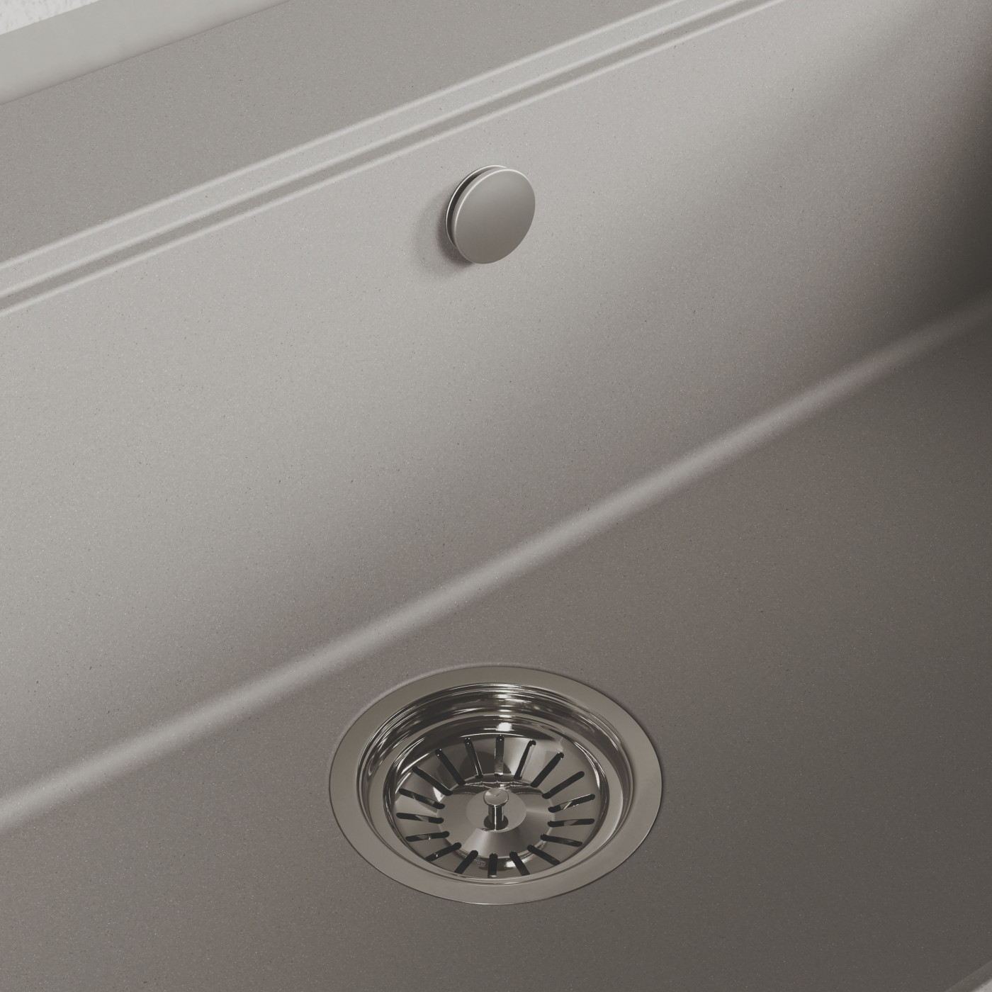 Zlew Zlewozmywak Granitowy Szary TAU Zlew Zlewozmywak Granitowy Szary TAU