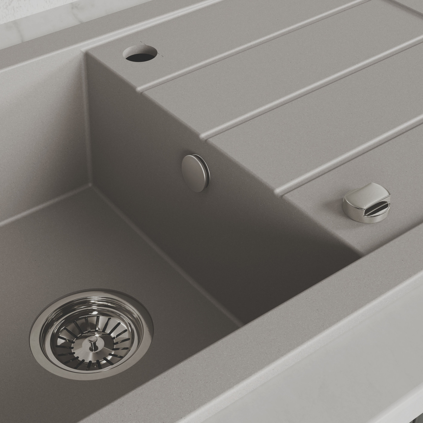 Zlewozmywak Jednokomorowy Granitowy Szary 790x480mm Trzynastka