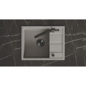 Zlew Zlewozmywak Jednokomorowy Granitowy Szary z Półociekaczem VITI Zlew Zlewozmywak Jednokomorowy Granitowy Szary z Półociekaczem VITI
