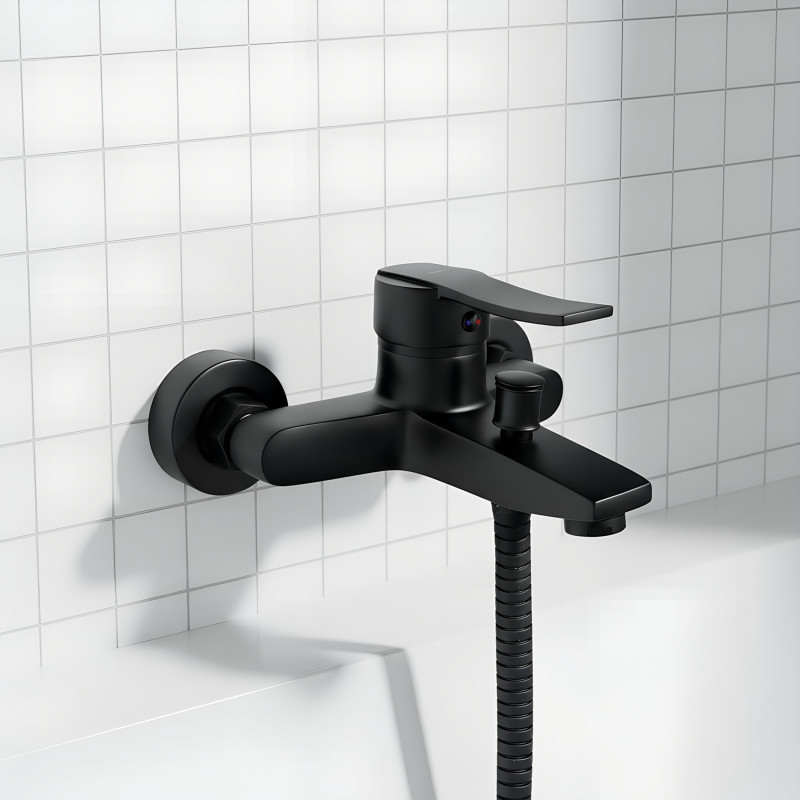 Bateria Wannowa Ścienna Czarna Madera Kuchinox Bateria Wannowa Ścienna Czarna Madera Kuchinox