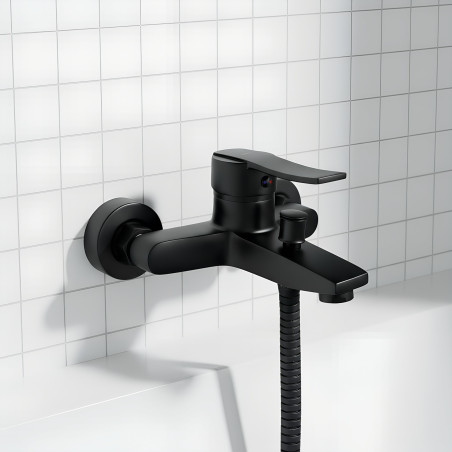 Bateria Wannowa Ścienna Czarna Madera Kuchinox