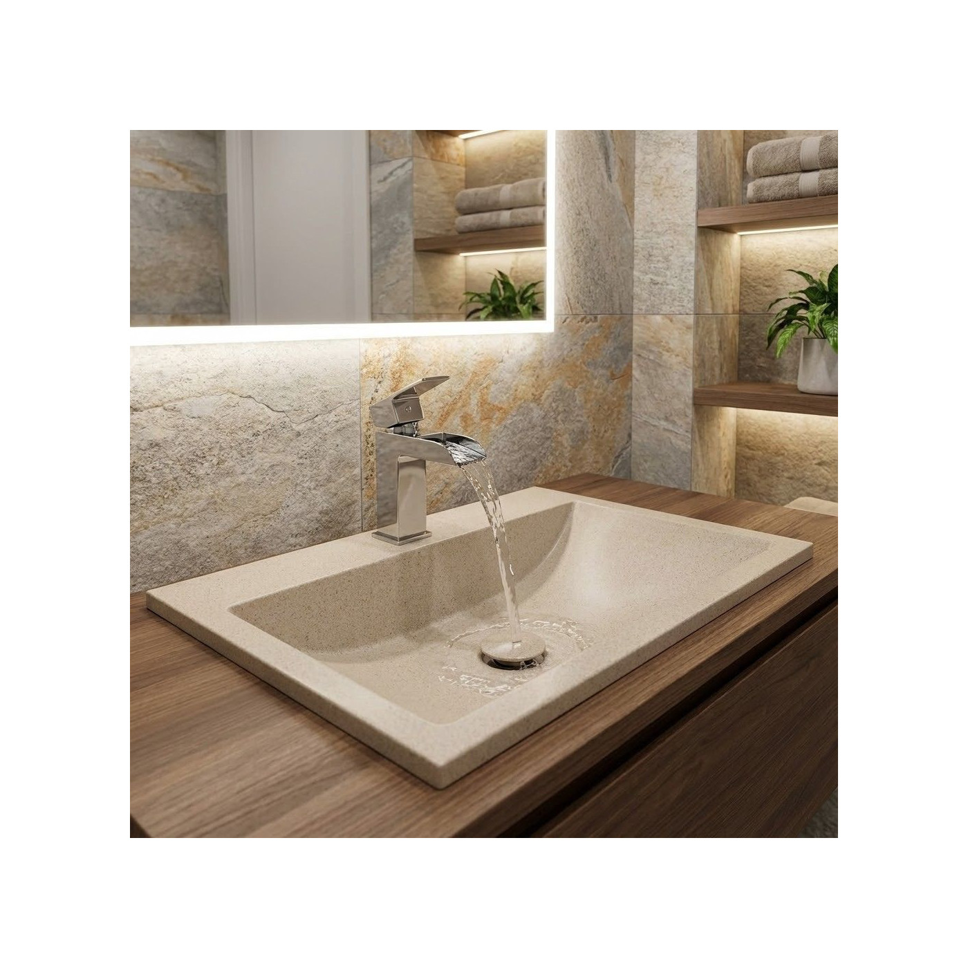 Umywalka Meblowa Granitowa Beżowa ALBANO